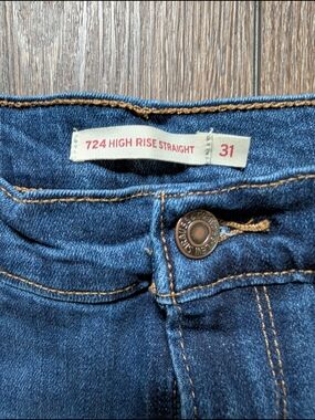 Levi's 724 High Rise Straight Jeans - Dark Blue (31)